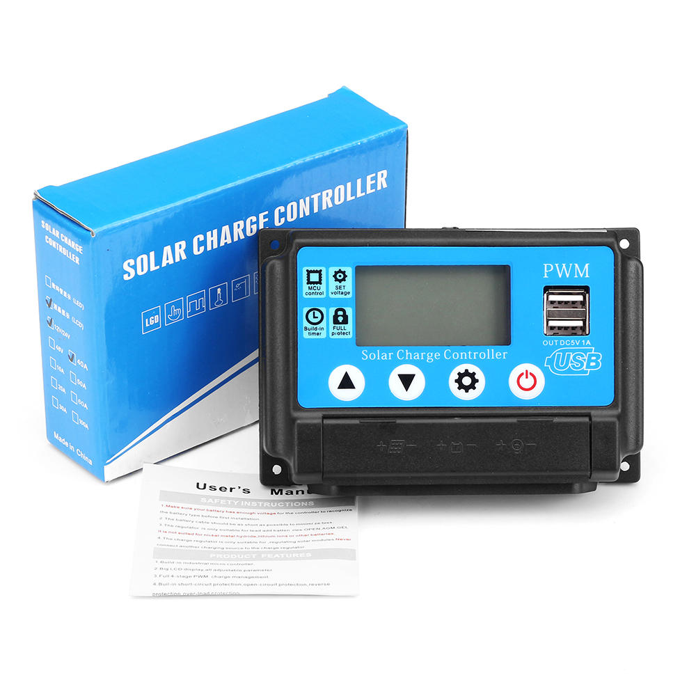 Solar-Laderegler 30A 12V oder 24V PWM und USB