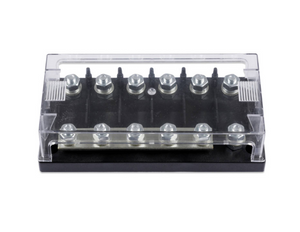 6-Fach Mega Fuse Halter inkl. Bridge, Schrauben und Gehäuse, Max. 250A