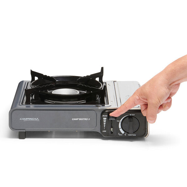 Gaskartuschenkocher Camp ́Bistro® 3   2.2kW, Brenndauer 1,40 Std. (Volllast) inkl. Koffer