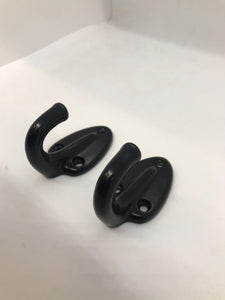 2 Stück Haken, Kleiderhaken aus Aluminium, Schwarz