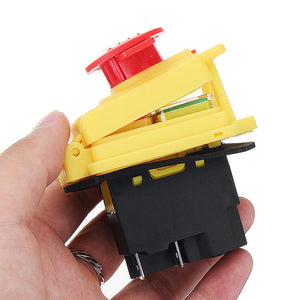 Maschinenschalter (Taster), Start / Stop, 230V IP55, 4 Pin mit Notausfunktion