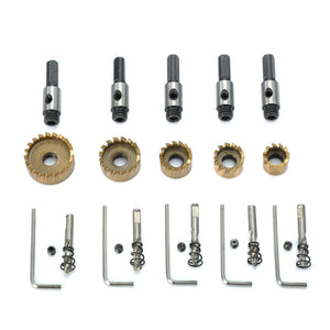 5 Stück Titanbeschichtete Lochsägebohrer, Set, 16/18.5/20/25/30mm