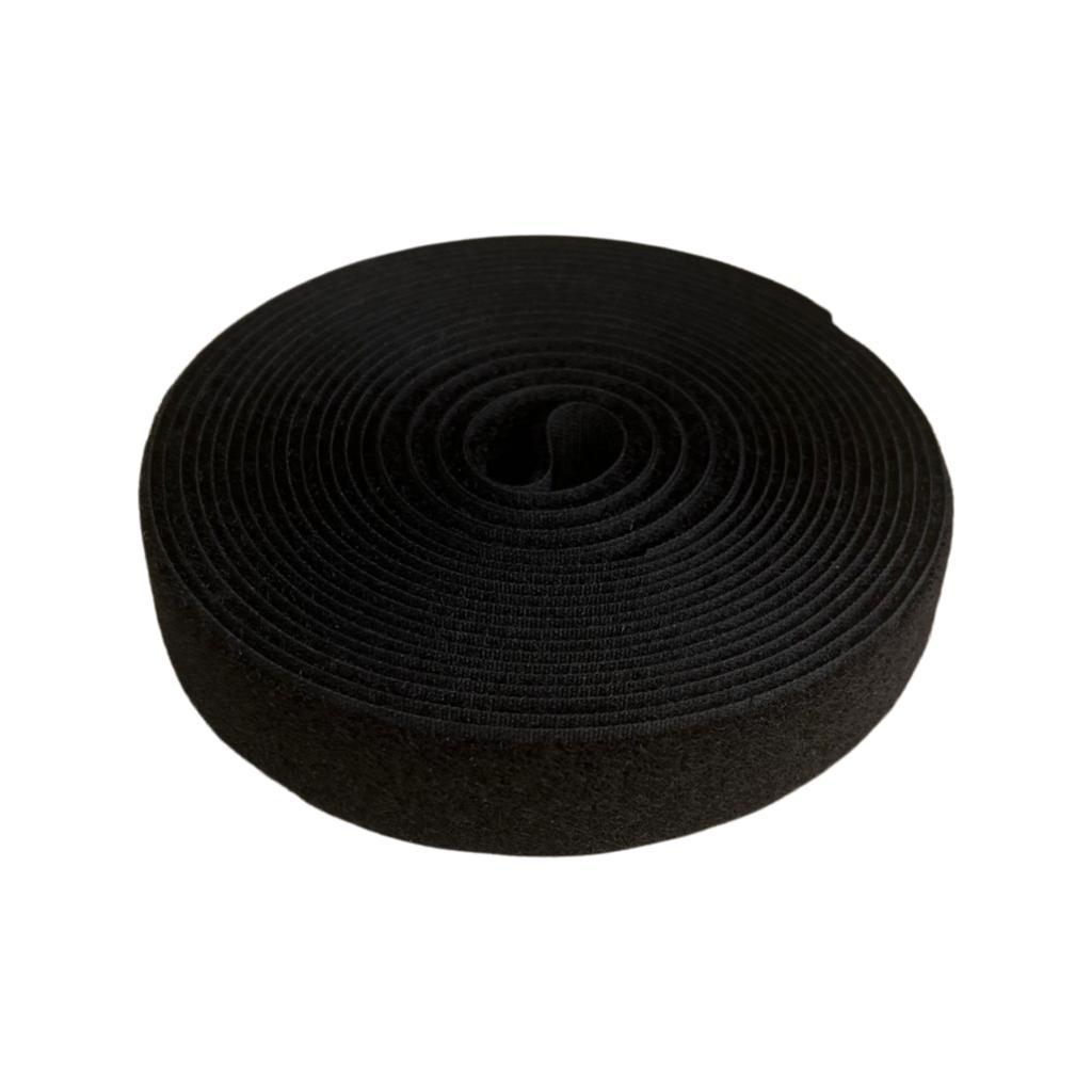Velcro 25 mm - noir, ruban à boucles, 5m
