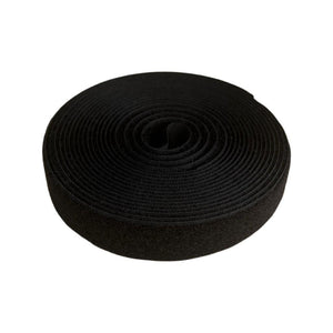 Klettverschluss 25 mm - schwarz, Flauschband, 5m