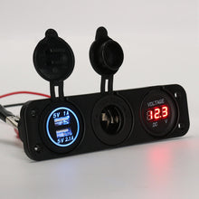 Laden Sie das Bild in den Galerie-Viewer, DC 12V Dual-USB Port, mit Zigarettenbuchse und Batterievoltanzeige