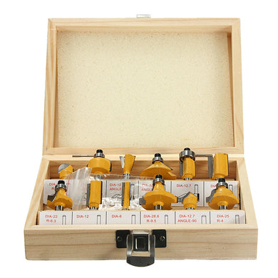 12Stk  6,35mm Schaft Oberfräser Set