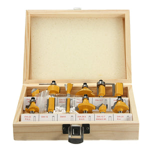 12Stk  6,35mm Schaft Oberfräser Set