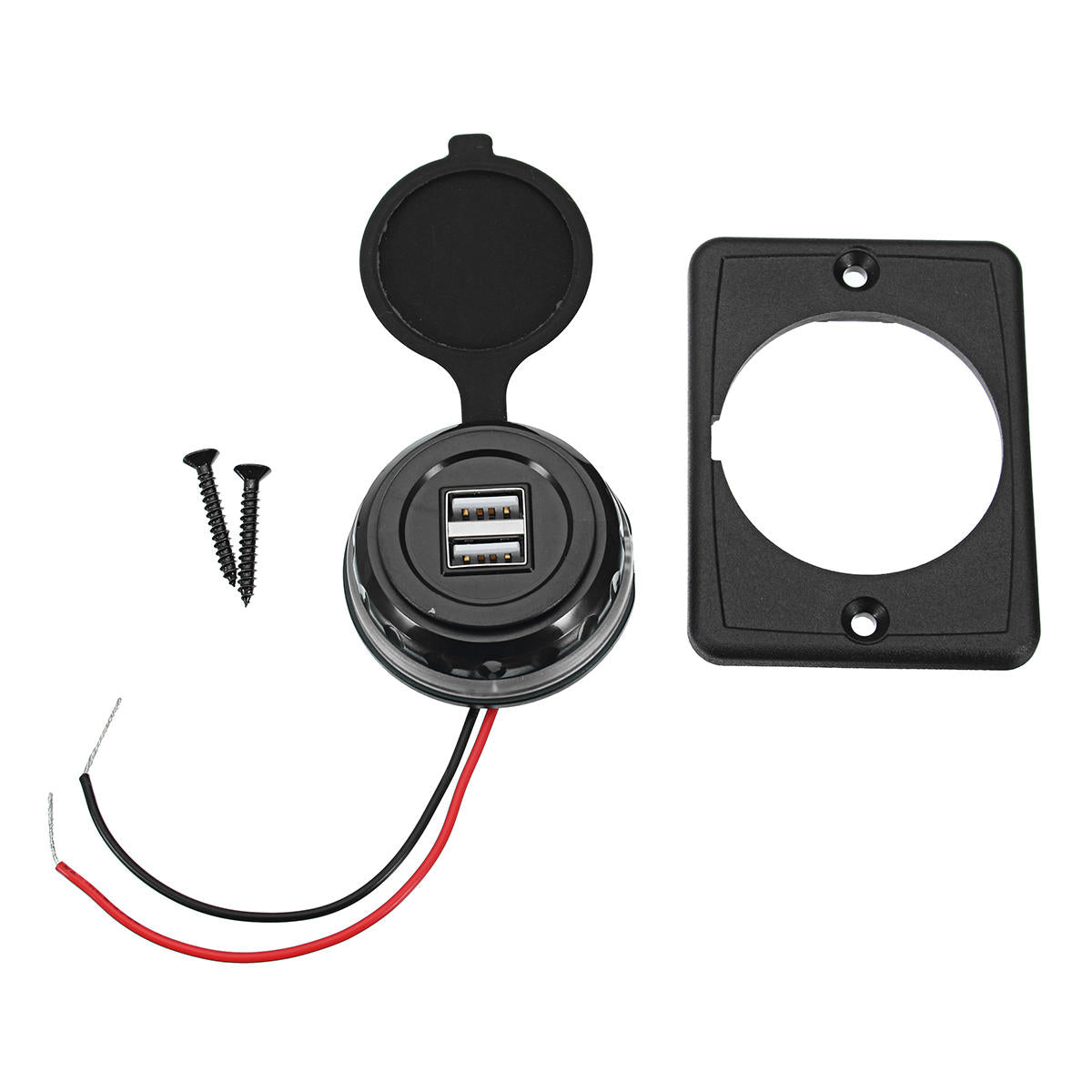 USB Einbauelement, Eingang: 12-24V Ausgang: 2x 3.1A USB