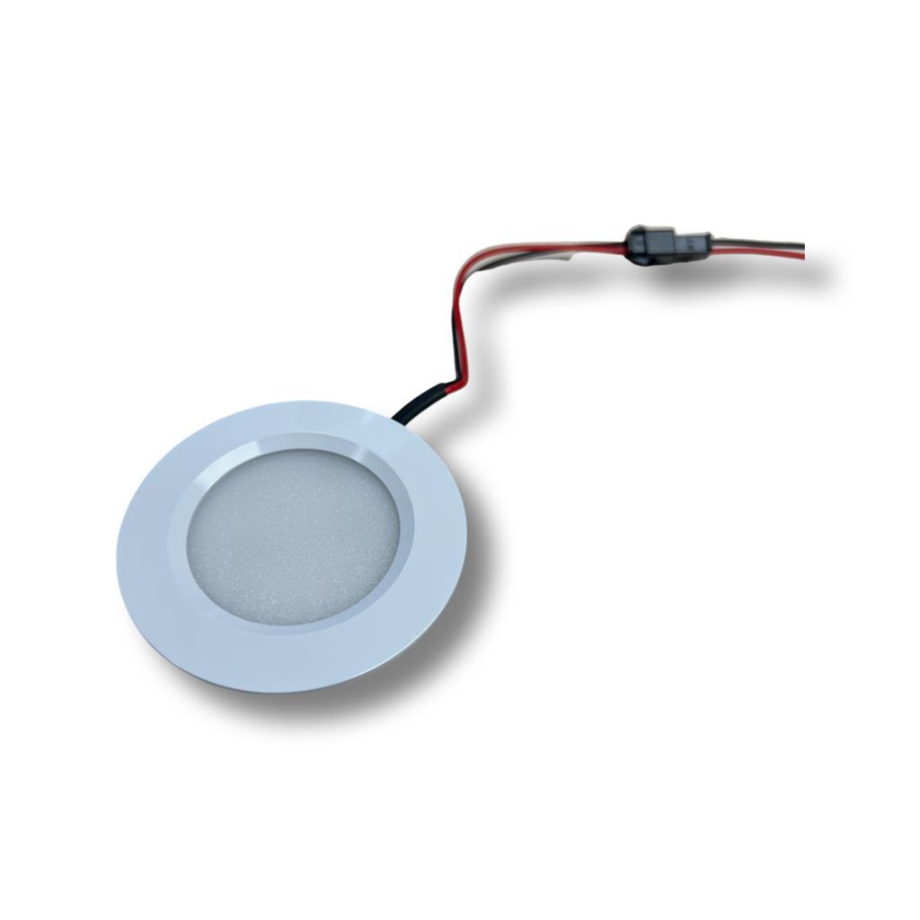 Einbau LED Leuchten mit Dimmer Warmweiss, silber, dimmbar, 12V (4x Leuchte, 1x Dimmer)
