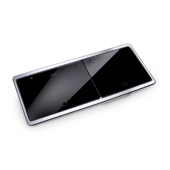 DOMETIC Kombination aus 2-Flammigem Kochfeld und Spüle mit Glasabdeckung, 760 x 325 mm