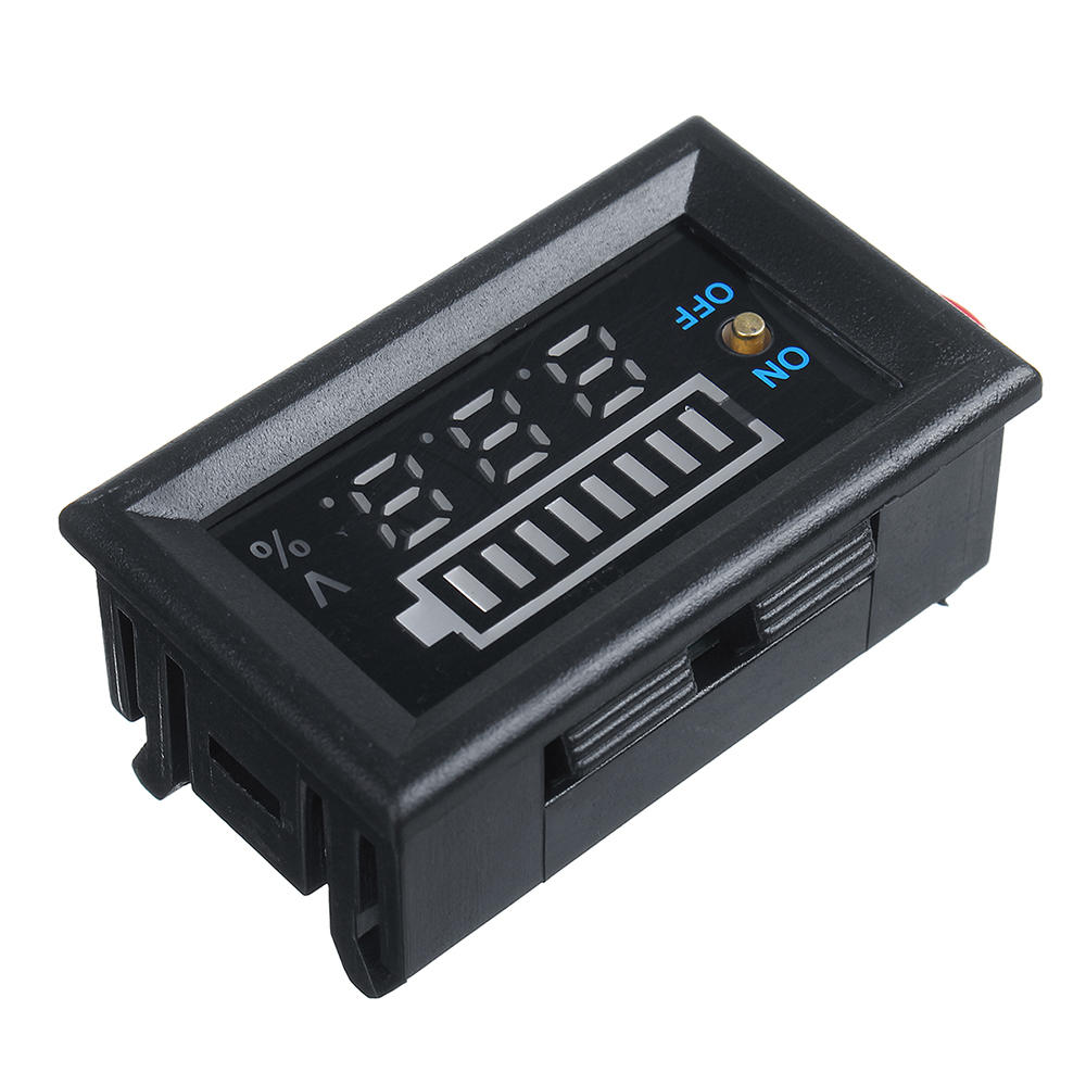 12V Voltmeter inkl. optischer Anzeige, Batterieanzeige, Stromanzeige