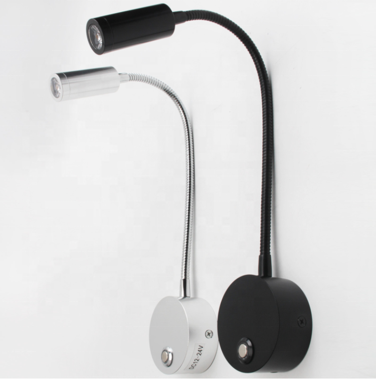 12V Leselampe mit USB und Touch Dimming inkl. flexibler Schwanenhals, Farbtemperatur wählbar