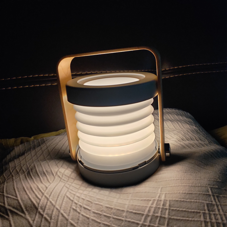 Lanterne blanc chaud, mode spot ou ambiance, avec batterie, 3 niveaux de luminosité et chargeur USB