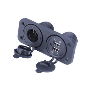 Zigarettenanzünder Steckdose 12V, USB 2.1A/1A und Zigarettenbuchse / USB Panel