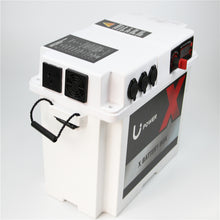Laden Sie das Bild in den Galerie-Viewer, BATTERIE BOX 12 Volt ohne Batterie, inkl. 1000W Wechselrichter mit CH-Steckdose