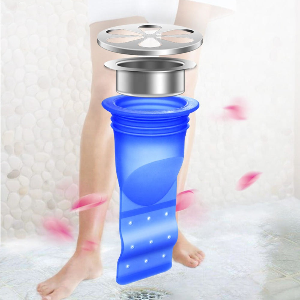 Flexibler Bodenablauf aus Silikonkautschuk, Siphon für z.B. Trockentrenntoiletten