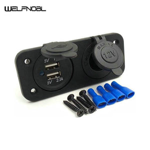 Zigarettenanzünder Steckdose 12V, USB 2.1A/1A und Zigarettenbuchse / USB Panel