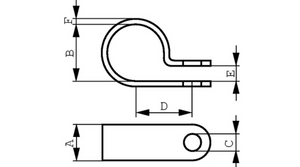 Schellen zur Befestigung von Kabel / Litzen / Leerrohre usw., 100Stk.