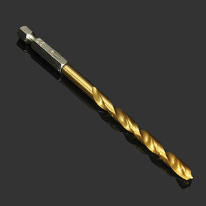 13Stk 1.5-6.5mm Titanbeschichtete Spiralbohrer, mit Bitaufnahme, Set