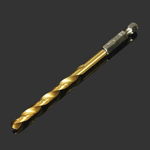 13Stk 1.5-6.5mm Titanbeschichtete Spiralbohrer, mit Bitaufnahme, Set