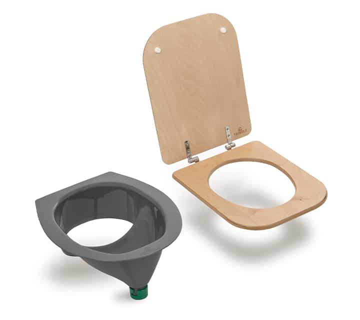 Insert pour toilettes séparatrices (blanc ou gris) & siège de toilettes