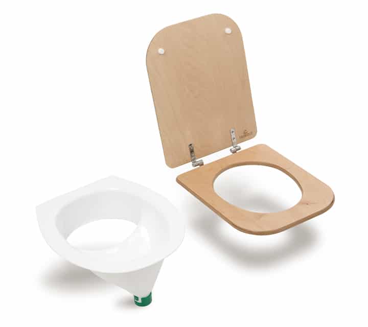 Insert pour toilettes séparatrices (blanc ou gris) & siège de toilettes