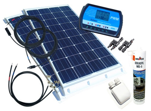 220 Watt Wohnmobil Camping Solaranlage 12 Volt SET