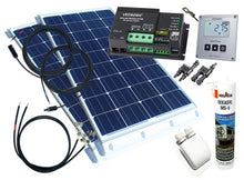 Laden Sie das Bild in den Galerie-Viewer, 220 Watt Wohnmobil Camping Solaranlage 12 Volt SET