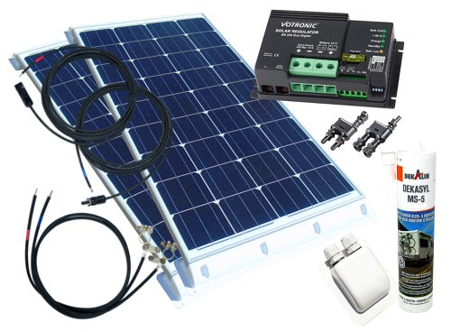 220 Watt Wohnmobil Camping Solaranlage 12 Volt SET