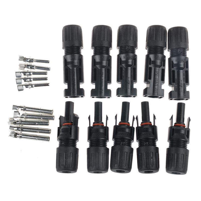 5 Paar Solar MC4-Stecker und -Buchsen Wasserdicht IP67 für photovoltaische Solaranlagen