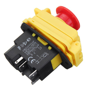 Maschinenschalter (Taster), Start / Stop, 230V IP55, 4 Pin mit Notausfunktion