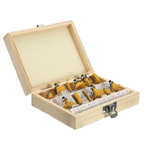 12Stk  6,35mm Schaft Oberfräser Set