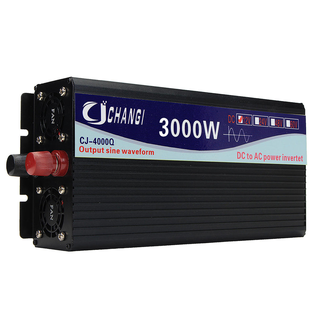 Inverter / Stromwandler, Reiner Sinus, 12V auf 220V 3000W (Wechselrichter ) Mit CH-Steckdose