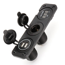Laden Sie das Bild in den Galerie-Viewer, DC 12V Dual-USB Port, mit Zigarettenbuchse und Batterievoltanzeige