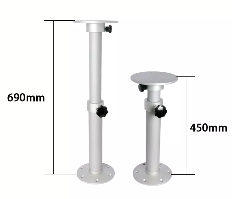 Extendable table leg with locks