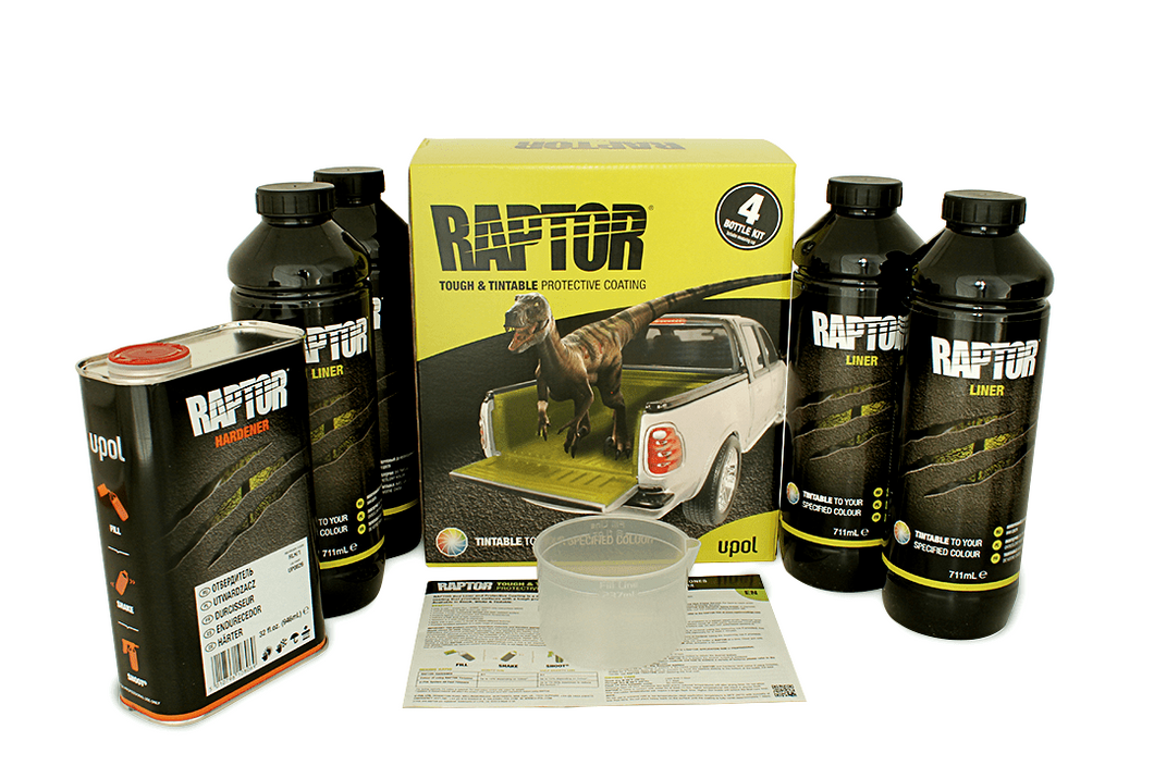 Raptor Oberflächen- Beschichtung schwarz oder weiss, 4 x 750ml