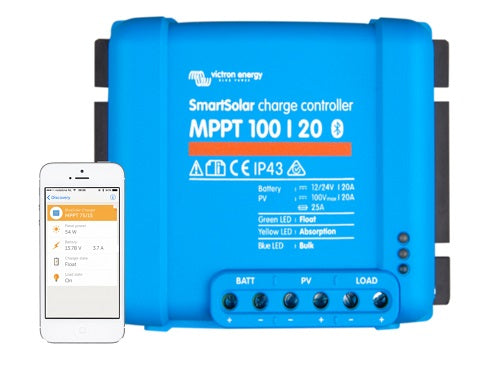 Victron Smartsolar MPPT Laderegler 12V oder 24V inklusiv Bluetooth, 15A, 20A, 30A, 50A