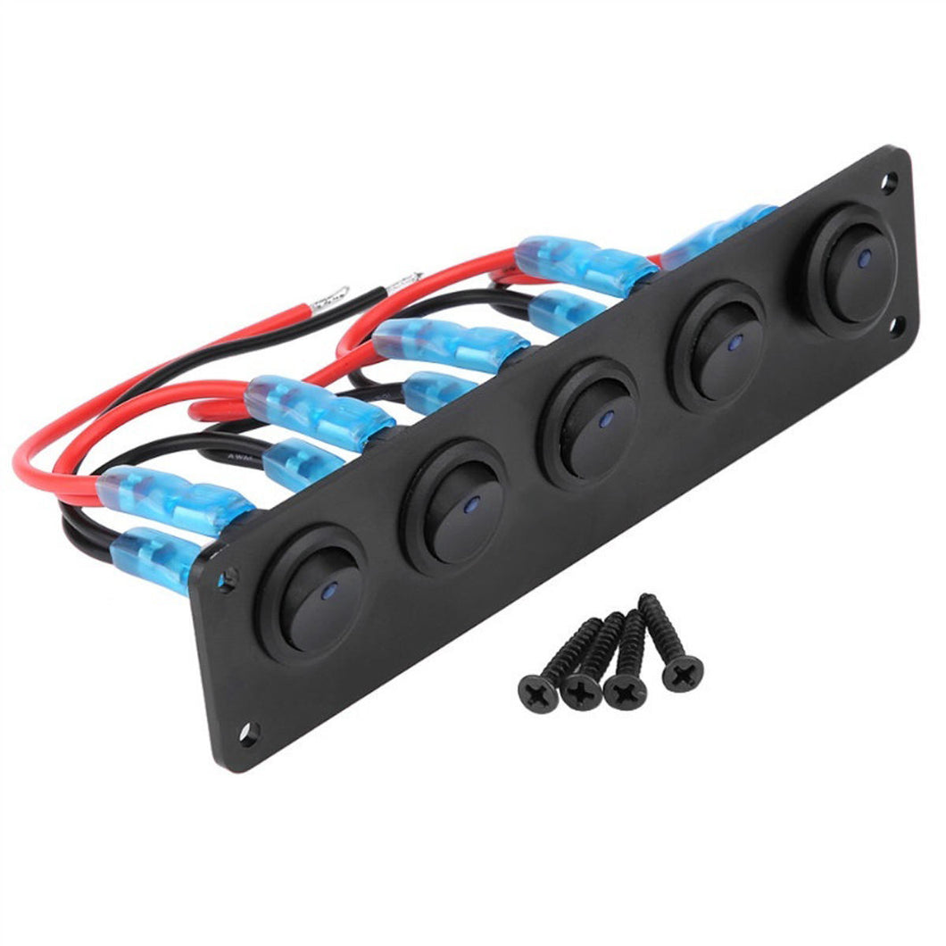5x Kippschalter für 12V-24V, div. Farben