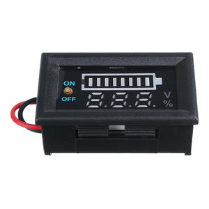 12V Voltmeter inkl. optischer Anzeige, Batterieanzeige, Stromanzeige
