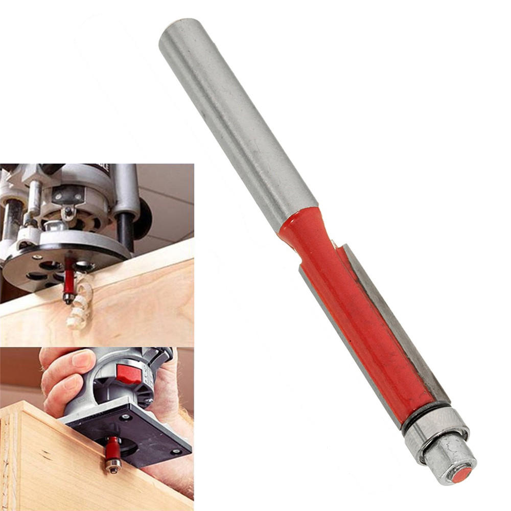1 piece, 6.35mm shank flush milling cutter with ball bearing