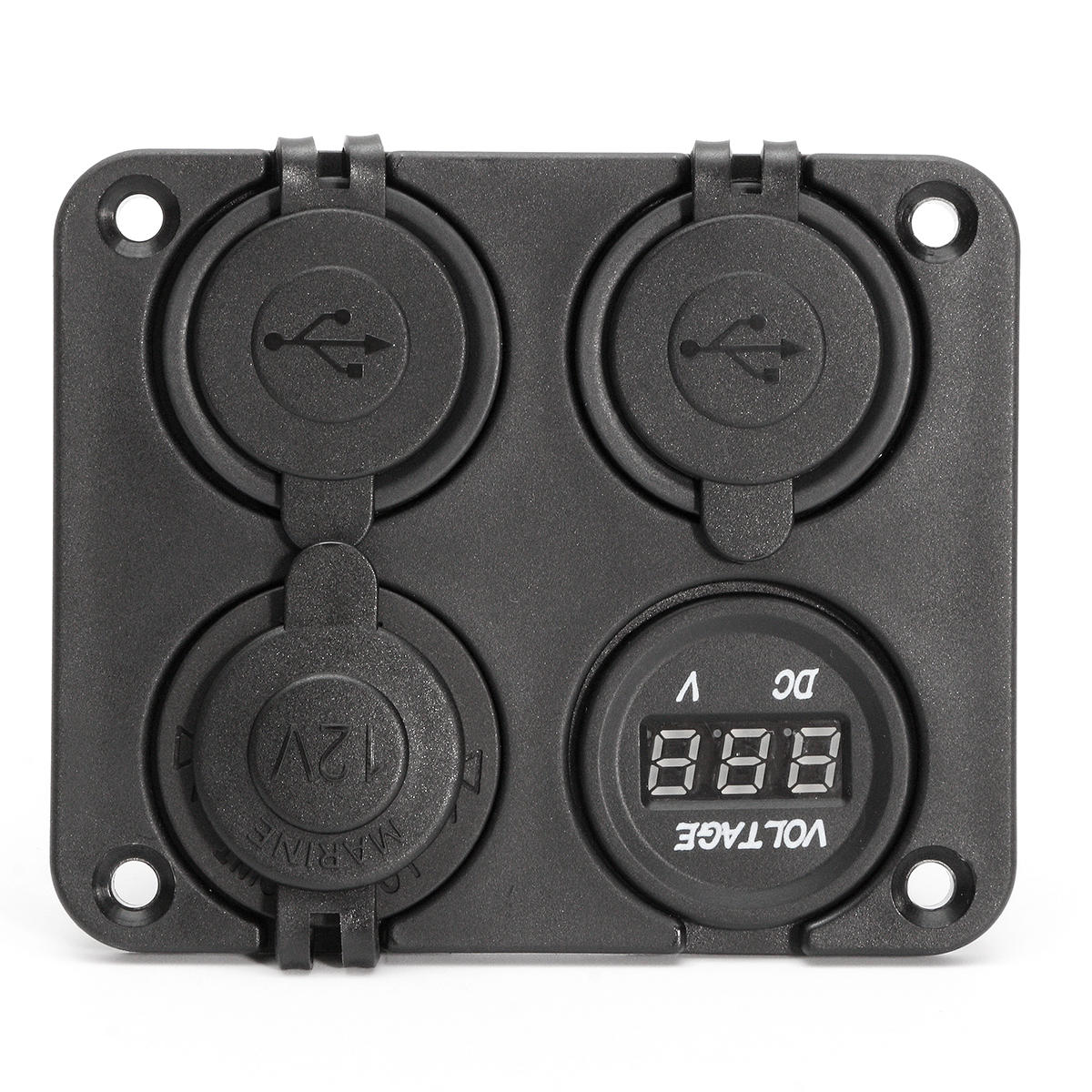 USB Panel 4 In 1, 3.1A , inkl. Zigarettenanzünder und Voltmeter
