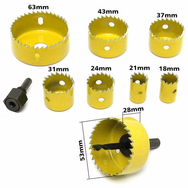 8-piece crown drill set