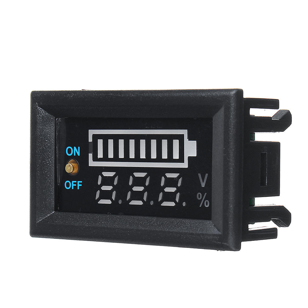 12V Voltmeter inkl. optischer Anzeige, Batterieanzeige, Stromanzeige