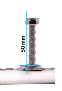 Schraubfitting zu Airlineschine mit Mutter M8, rostfrei