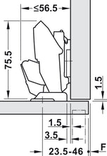 Laden Sie das Bild in den Galerie-Viewer, Scharnier 110° ideal für Schranktüren, 8-14mm Wandstärken, mit Dämpfung
