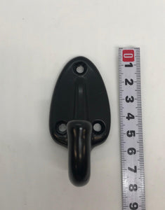 2 Stück Haken, Kleiderhaken aus Aluminium, Schwarz