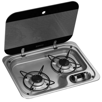 DOMETIC 2-flammiges Gaskochfeld mit Glasdeckel, 460 x 335 mm HBG2335 / CE99-ZF AM