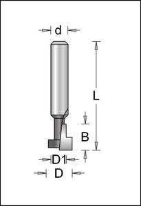 6.35mm-Schaft T-Nutenfräser Bit