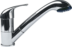 Wasserhahn ausziehbar, Kama mit Brause, 12V Schalter, "Julia"