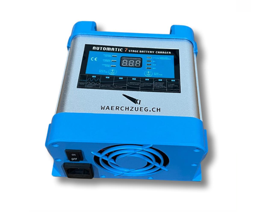 Ladegerät 230V zu 12V, 20A oder 40A, Umschaltbar Lithium, Gel, AGM, Nasszellen, für 1 oder 2 Batterien